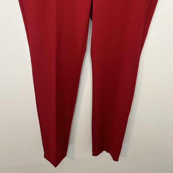 Chico’s Juliet Slim Pants Carmine Red Trim Detail NWT New Label - Size 1 Regular - Picture 5 of 13